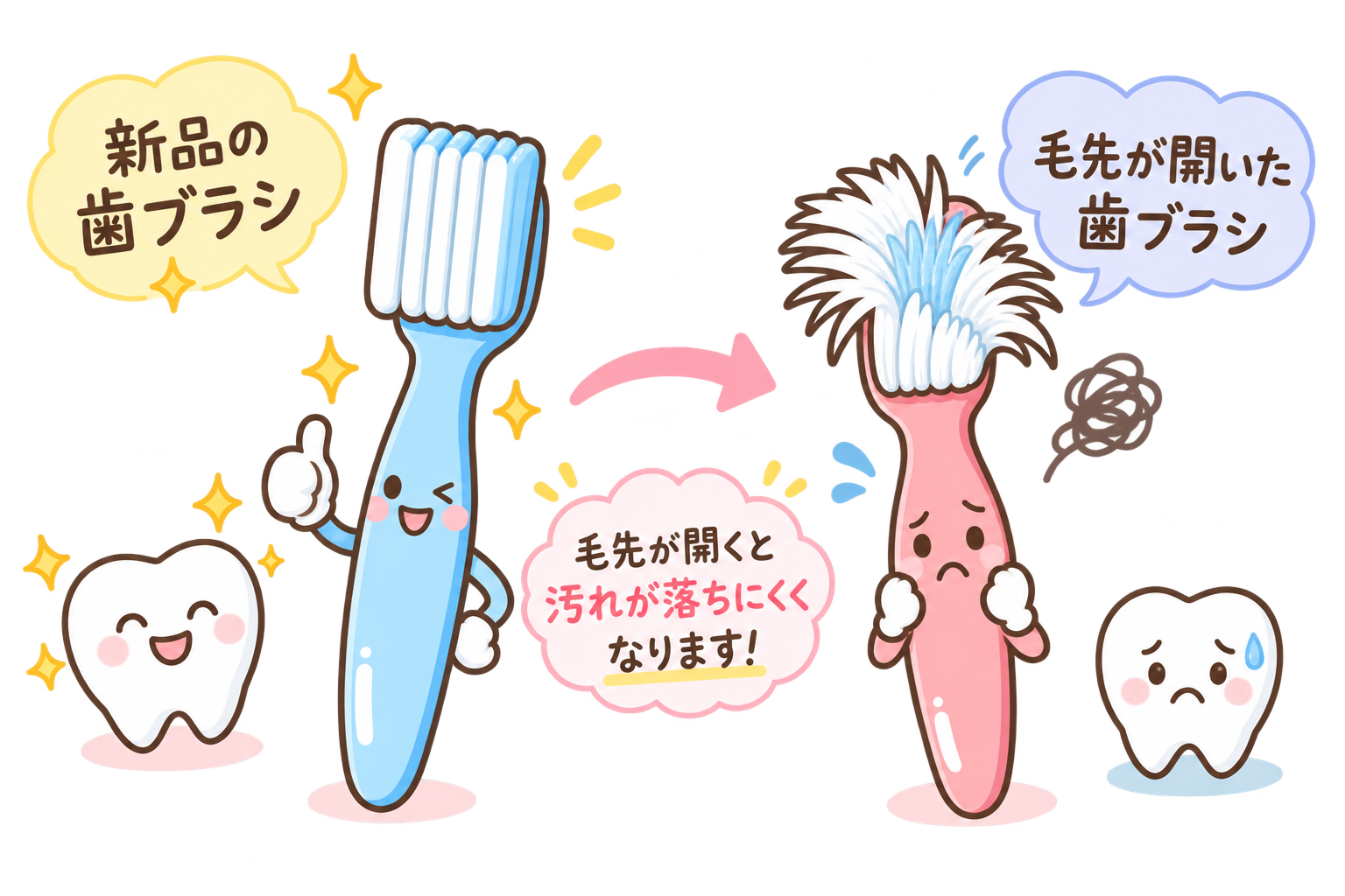 歯ブラシの交換時期、知っていますか？